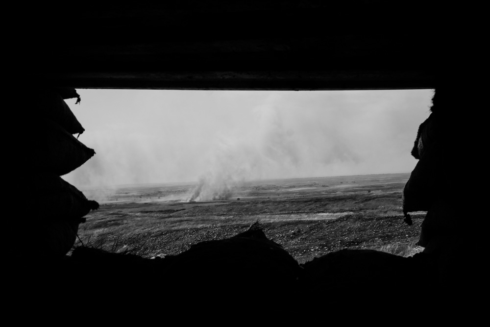 Peshmerga soldiers on the Gwer front line, southwestern Erbil, May 3, 2016. (Photo: Kurdistan24/Alexandre Afonso)